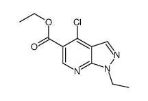 4-氯-1-乙基-1H-吡唑[3,4-b]吡啶-5-羧酸乙酯结构式