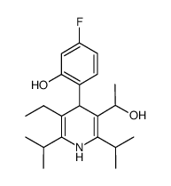 5-乙基-4-(4-氟-2-羟基苯基)-A-甲基-2,6-双(1-甲基乙基)-3-吡啶甲醇结构式