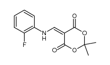 5-(((2-fluorophenyl)amino)methylene)-2,2-dimethyl-1,3-dioxane-4,6-dione结构式