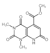 methyl 8,10-dimethyl-3,7,9-trioxo-2,8,10-triazabicyclo[4.4.0]deca-4,11-diene-5-carboxylate结构式