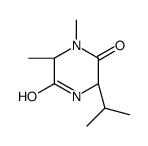 2,5-Piperazinedione,1,6-dimethyl-3-(1-methylethyl)-,(3S,6S)-(9CI) Structure