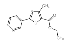 4-甲基-2-(3-吡啶)-1,3-噻唑-5-羧酸乙酯结构式