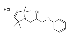 1-phenoxy-3-(2,2,5,5-tetramethylpyrrol-1-yl)propan-2-ol,hydrochloride结构式