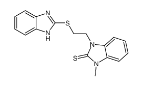 1-[2-(1H-benzimidazol-2-ylthio)ethyl]-1,3-dihydro-3-methyl-2H-benzimidazole-2-thione Structure