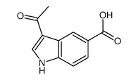 3-乙酰基-1H-吲哚-5-羧酸结构式