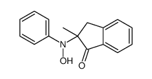 2-(N-hydroxyanilino)-2-methyl-3H-inden-1-one结构式