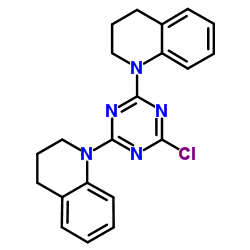 1,1'-(6-Chloro-1,3,5-triazine-2,4-diyl)di-1,2,3,4-tetrahydroquinoline Structure