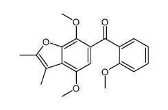 (4,7-dimethoxy-2,3-dimethyl-1-benzofuran-6-yl)-(2-methoxyphenyl)methanone结构式