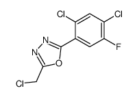 2-(chloromethyl)-5-(2,4-dichloro-5-fluorophenyl)-1,3,4-oxadiazole结构式
