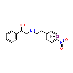(R)-2-[[2-(4-nitrophenyl ethyl] aMino]-1-phenyl ethanol Monohydrochloride structure