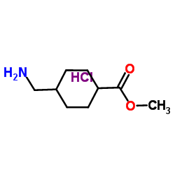 Cyclohexanecarboxylic acid, 4-(aminomethyl)-, methyl ester, hydrochloride (1:1) Structure