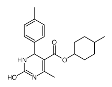 (4-methylcyclohexyl) 6-methyl-4-(4-methylphenyl)-2-oxo-3,4-dihydro-1H-pyrimidine-5-carboxylate结构式