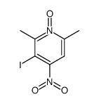 3-iodo-2,6-dimethyl-4-nitropyridine N-oxide Structure