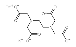 potassium [[N,N'-ethylenebis[N-(carboxymethyl)glycinato]](4-)-N,N',O,O',ON,ON']ferrate(1-) Structure