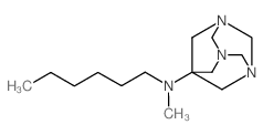 hexyl-methyl-(1,3,5-triaza-adamantan-7-yl)-amine Structure