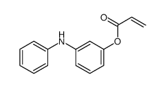 (3-anilinophenyl) prop-2-enoate结构式
