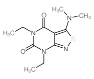 7-dimethylamino-2,4-diethyl-8-thia-2,4,9-triazabicyclo[4.3.0]nona-6,9-diene-3,5-dione Structure