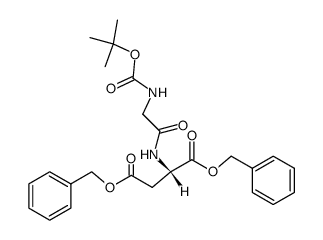 dibenzyl N-(tert-butoxycarbonyl)glycyl-L-aspartate结构式