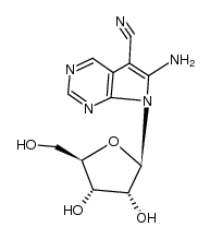 6-amino-7-β-D-ribofuranosyl-7H-pyrrolo[2,3-d]pyrimidine-5-carbonitrile Structure