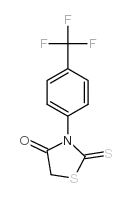 2-硫氧基-3-[4-(三氟甲基)苯基]-1,3-噻唑烷-4-酮结构式