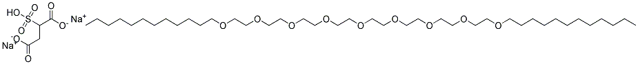 十二烷基四乙二醇醚-磺基琥珀酸二钠盐结构式