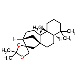 Ent-16beta,17-异亚丙基二氧基贝壳杉烷结构式