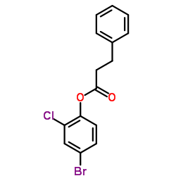 4-Bromo-2-chlorophenyl 3-phenylpropanoate Structure