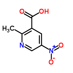 2-Methyl-5-nitro-3-pyridinecarboxylic acid Structure