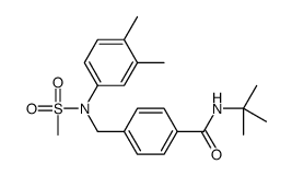 N-tert-butyl-4-[(3,4-dimethyl-N-methylsulfonylanilino)methyl]benzamide Structure