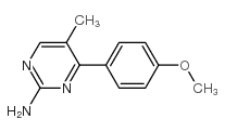 4-(4-甲氧基苯基)-5-甲基嘧啶-2-胺结构式