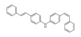 4-(2-phenylethenyl)-N-[4-(2-phenylethenyl)phenyl]aniline Structure