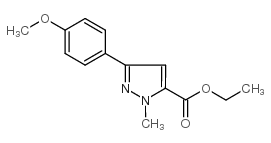 3-(4-甲氧基苯基)-1-甲基-1H-吡唑-5-羧酸乙酯结构式