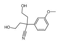 4-hydroxy-2-(2-hydroxyethyl)-2-(3-methoxyphenyl)butanenitrile Structure