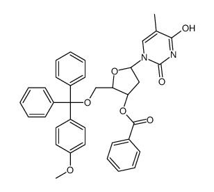 [(2R,3S,5R)-2-[[(4-methoxyphenyl)-diphenylmethoxy]methyl]-5-(5-methyl-2,4-dioxopyrimidin-1-yl)oxolan-3-yl] benzoate Structure