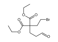 diethyl 2-(2-bromoethyl)-2-(3-oxopropyl)propanedioate Structure