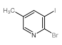 2-溴-3-碘-5-甲基吡啶结构式