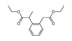 2-(2-Ethoxycarbonylmethyl-phenyl)-propionic acid ethyl ester结构式