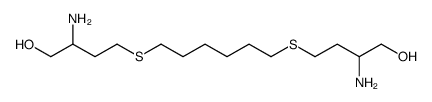 2-amino-4-[6-(3-amino-4-hydroxybutyl)sulfanylhexylsulfanyl]butan-1-ol结构式