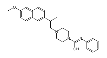4-[2-(6-methoxynaphthalen-2-yl)propyl]-N-phenylpiperazine-1-carboxamide Structure