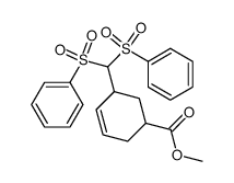 methyl 5-(bis(phenylsulfonyl)methyl)cyclohex-3-ene-1-carboxylate结构式