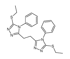 3-ethylsulfanyl-5-[2-(5-ethylsulfanyl-4-phenyl-1,2,4-triazol-3-yl)ethyl]-4-phenyl-1,2,4-triazole结构式