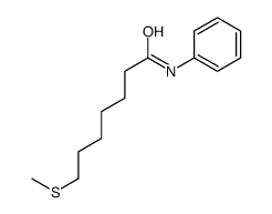 7-methylsulfanyl-N-phenylheptanamide Structure