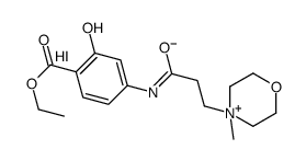 ethyl 2-hydroxy-4-[3-(4-methylmorpholin-4-ium-4-yl)propanoylamino]benzoate,iodide Structure