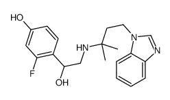 4-[2-[[4-(benzimidazol-1-yl)-2-methylbutan-2-yl]amino]-1-hydroxyethyl]-3-fluorophenol Structure