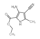 3-氨基-4-氰基-5-甲基-1H-吡咯-2-羧酸乙酯结构式