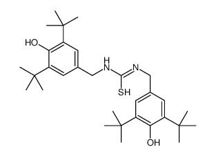 1,3-bis[(3,5-ditert-butyl-4-hydroxyphenyl)methyl]thiourea Structure