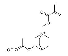 3-acetoxy-1-((methacryloyloxy)methyl)quinuclidin-1-ium chloride Structure