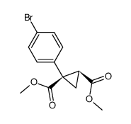 dimethyl (1R,2S)-1-(4-bromophenyl)cyclopropane-1,2-dicarboxylate结构式