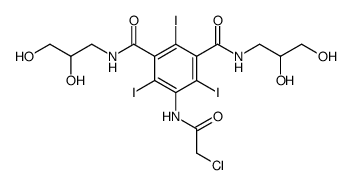 N,N'-bis(2,3-dihydroxypropyl)-5-(2-chloroacetamido)-2,4,6-triiodoisophthalamide Structure