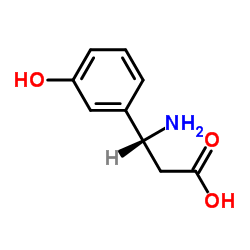(3R)-3-Amino-3-(3-hydroxyphenyl)propanoic acid Structure